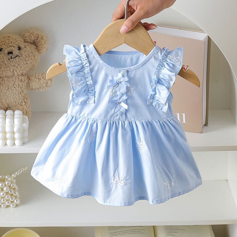 Bow made dress style romper