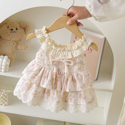 Flower printed dress style romper
