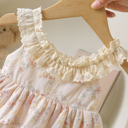 Flower printed dress style romper