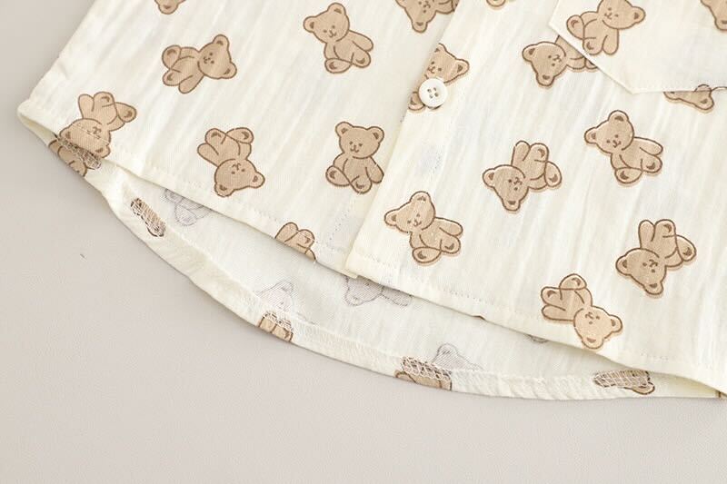 Teddy bear printed summer set