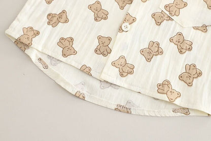 Teddy bear printed summer set