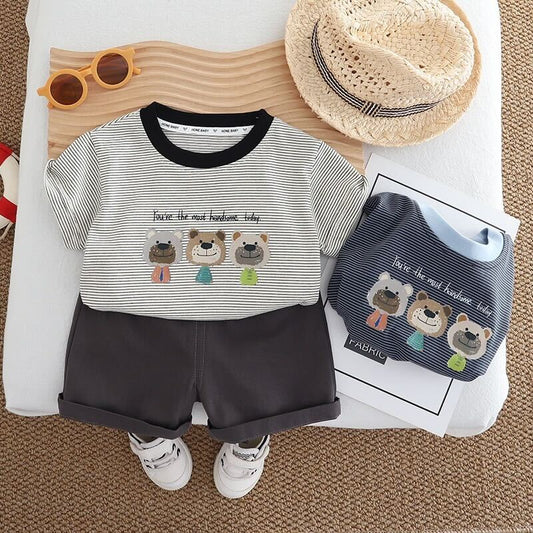 Striped T-shirt summer set