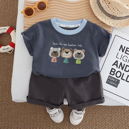 Striped T-shirt summer set