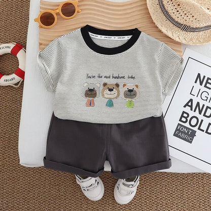 Striped T-shirt summer set