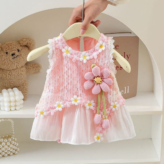 Lace floral romper