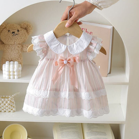 Bow made dress romper
