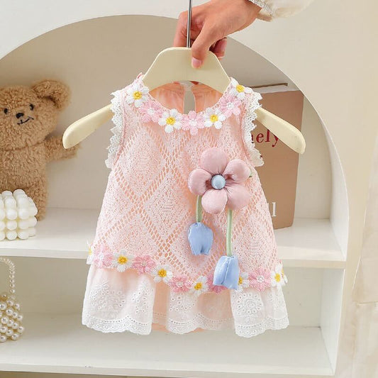 Lace flower romper