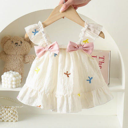 Double bow dress style romper