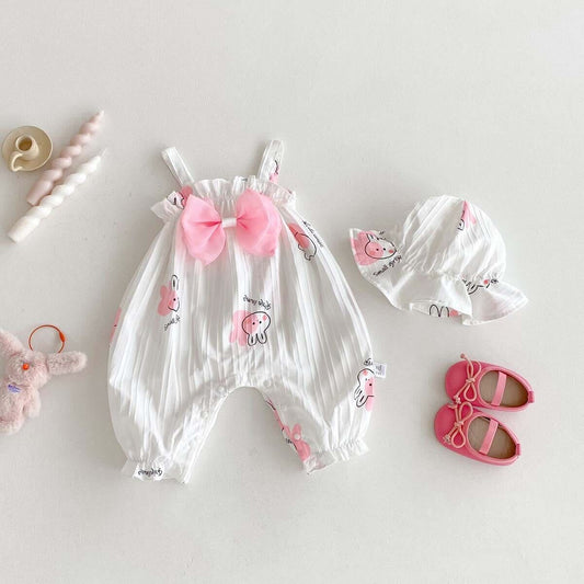 Bunny bow dungaree