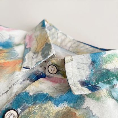 Printed shirt and shorts summer set