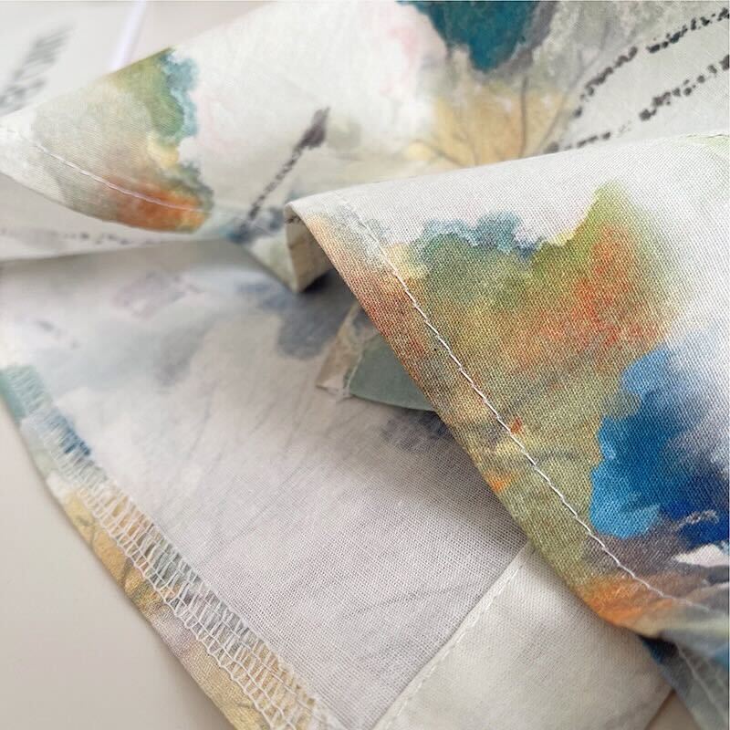 Printed shirt and shorts summer set