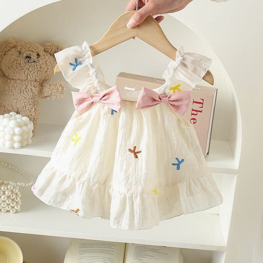 Double bow dress style romper
