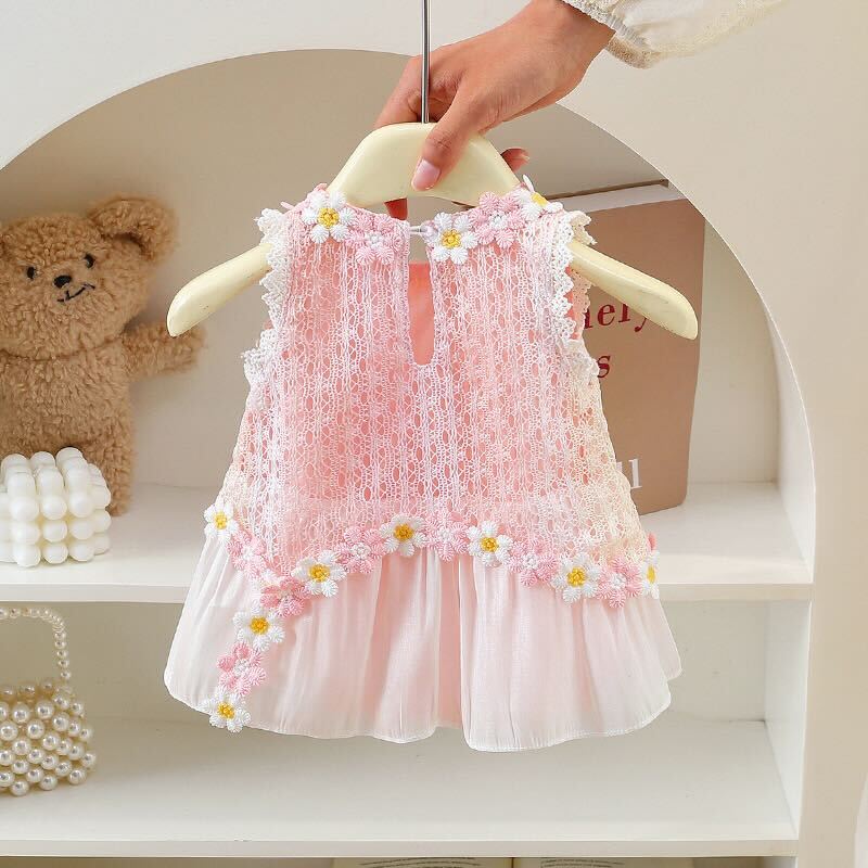 Lace floral romper