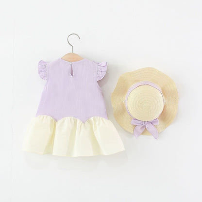 Double berry dress with hat