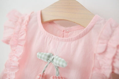 Double berry dress with hat