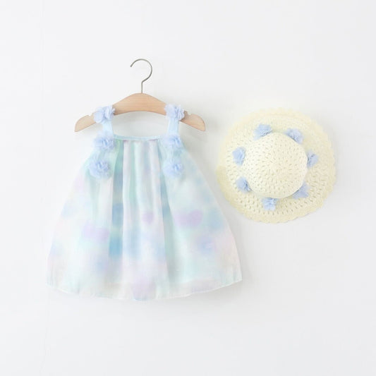 Ombré effect dress with hat