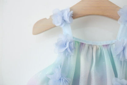 Ombré effect dress with hat