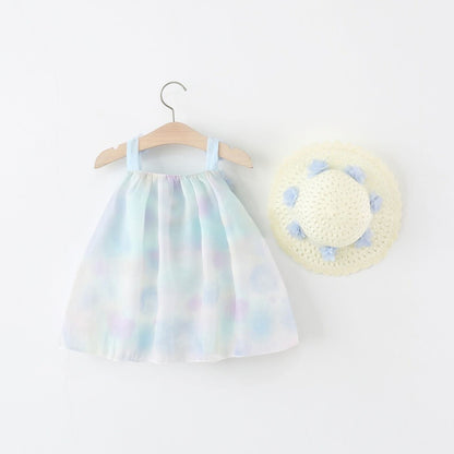 Ombré effect dress with hat