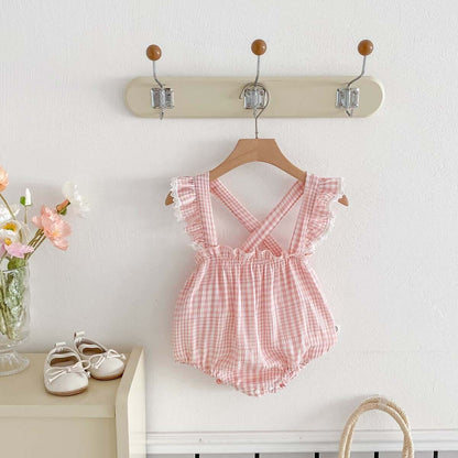 Checkered romper