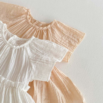 creased dress style romper