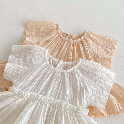 creased dress style romper