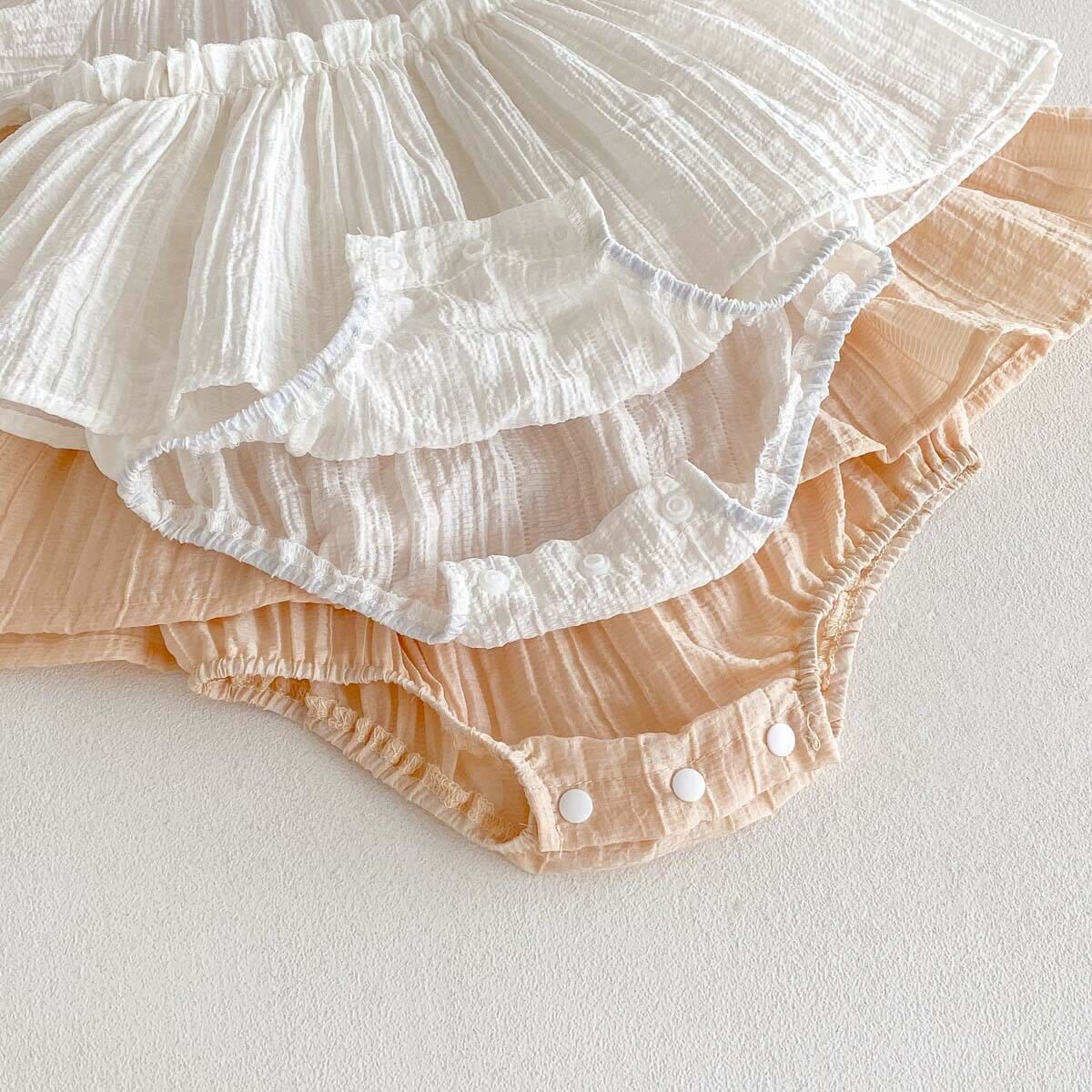 creased dress style romper