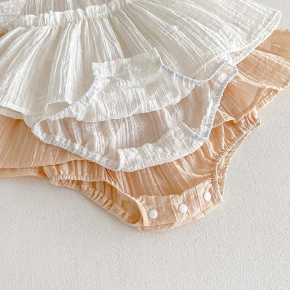 creased dress style romper