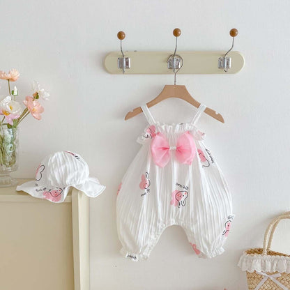 Bunny bow dungaree