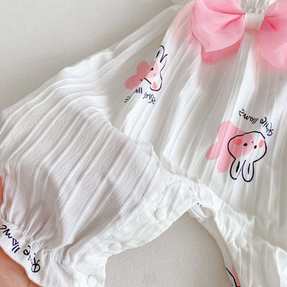 Bunny bow dungaree
