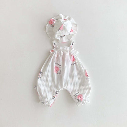 Bunny bow dungaree