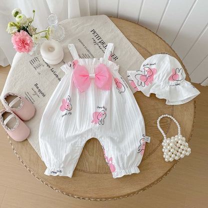 Bunny bow dungaree