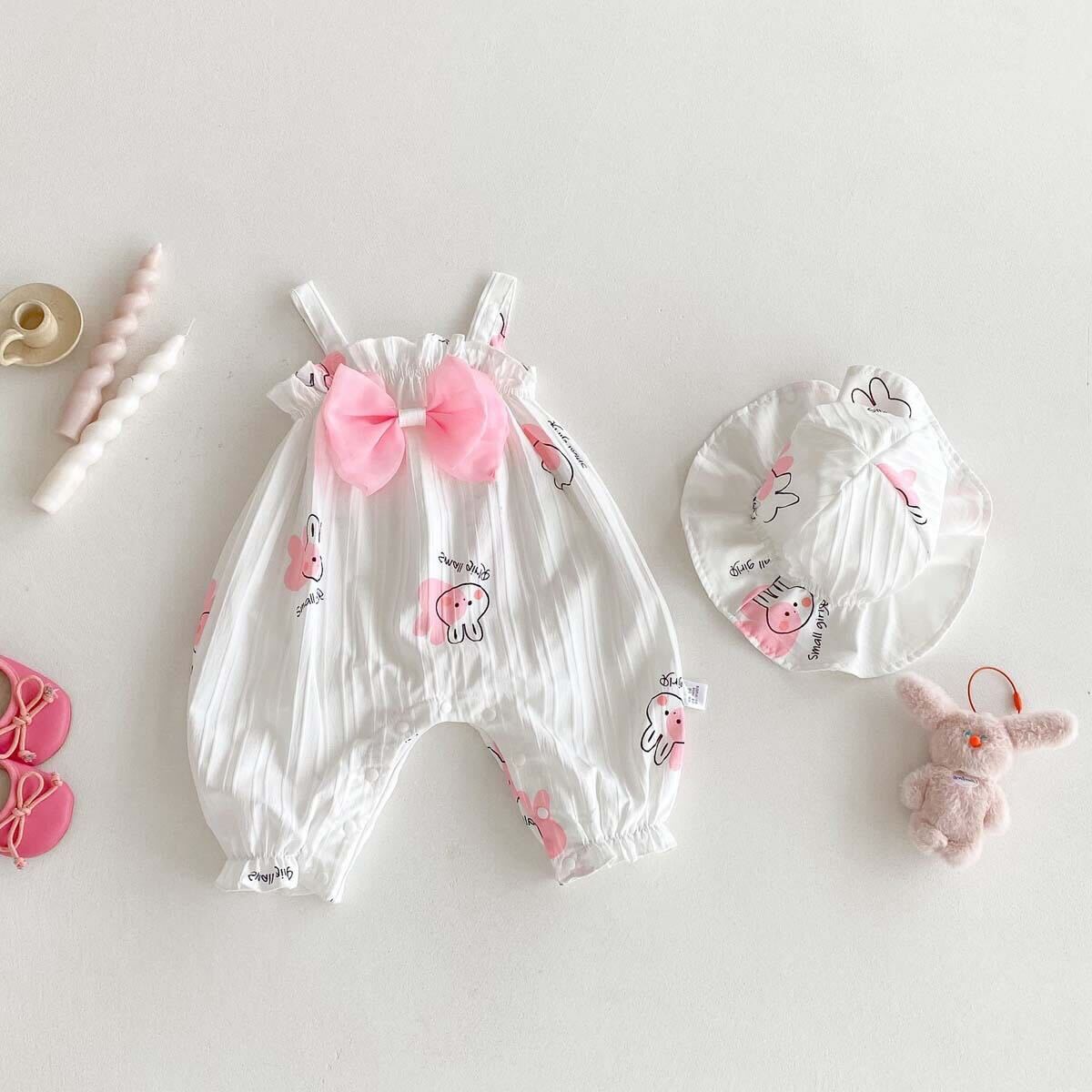 Bunny bow dungaree