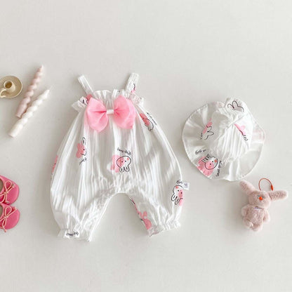 Bunny bow dungaree