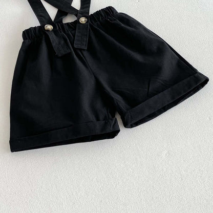 Polo t-shirt and dungaree set