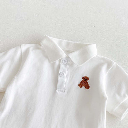 Polo t-shirt and dungaree set