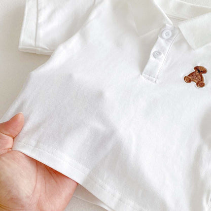 Polo t-shirt and dungaree set