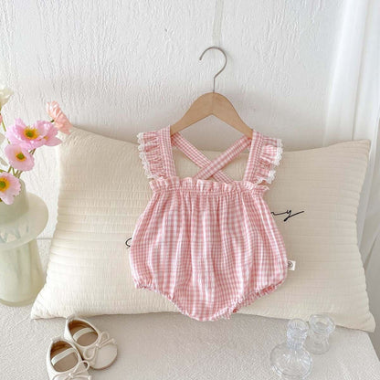 Checkered romper