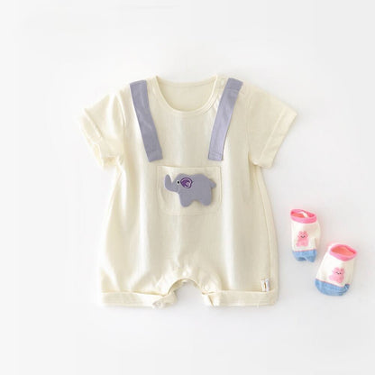 Elephant cotton romper