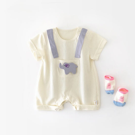 Elephant cotton romper