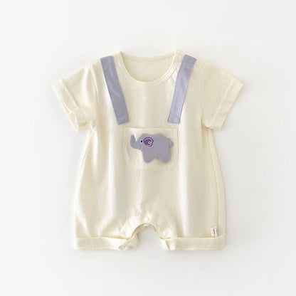 Elephant cotton romper