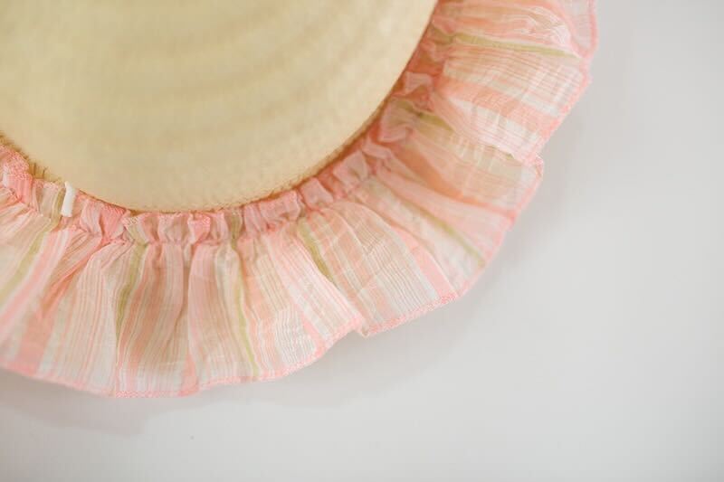 Tulip striped dress with hat