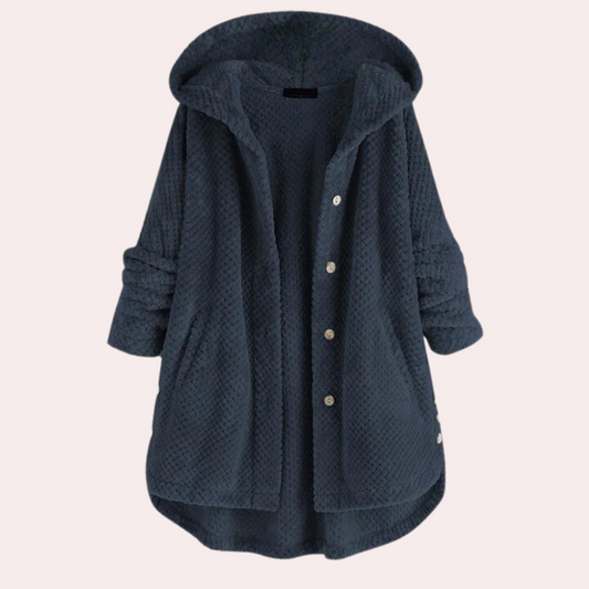 Vera - Elegant women's coat with trendy hoodie