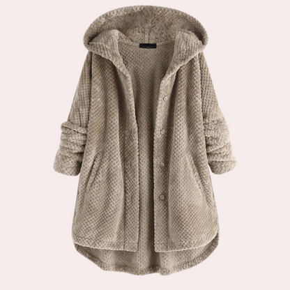 Vera - Elegant women's coat with trendy hoodie
