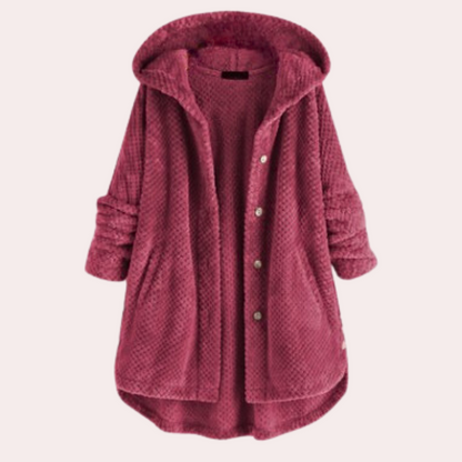 Vera - Elegant women's coat with trendy hoodie