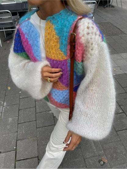 Eliza - Cheerful knitted jumper in beautiful colours