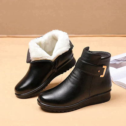 Elegant Orthopaedic Wool Women's Boot with Stylish Metal Buckle - Annabelle