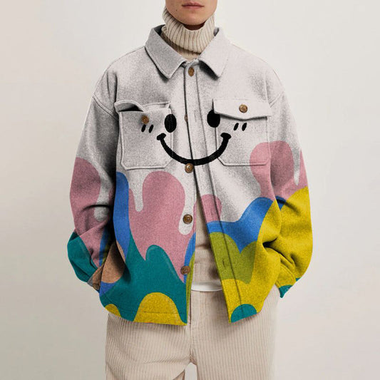 Emanuele - Stylish printed men's jacket for a trendy look