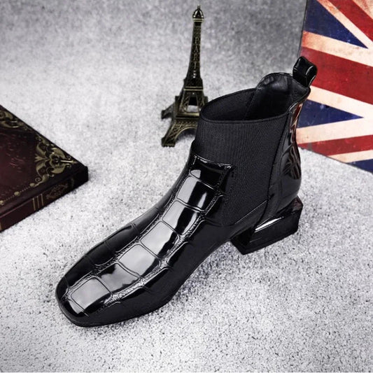Esther - Luxury Leather High Boots for a Sophisticated Look
