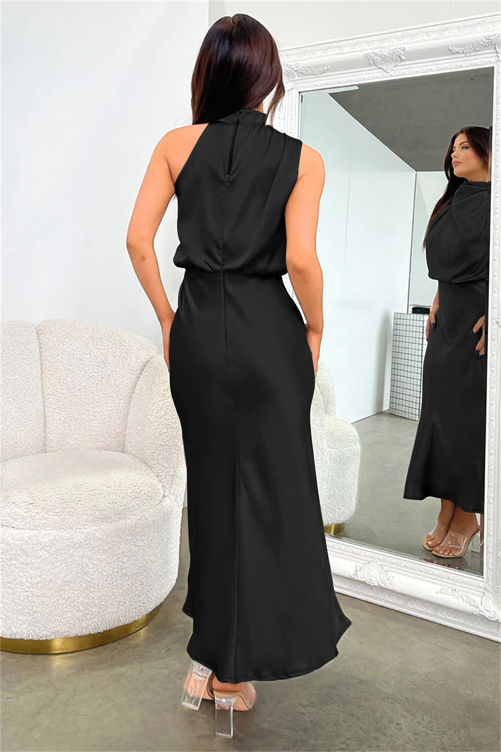 Rosa™ - Elegant Satin Evening Dress