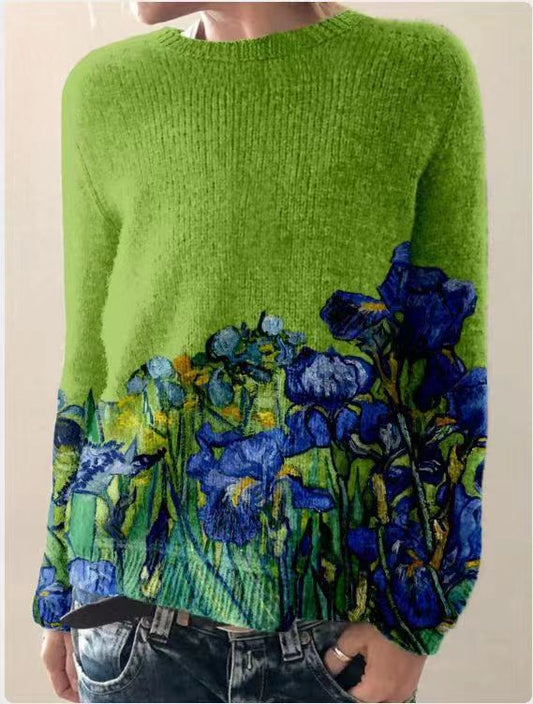 Sofia - Stylish women's jumper with beautiful 3D floral print